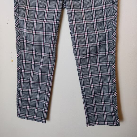 Daily Sports Born in Sweden Golf Pants Black Plaid 6 Technical Sporty Preppy - Picture 6 of 12